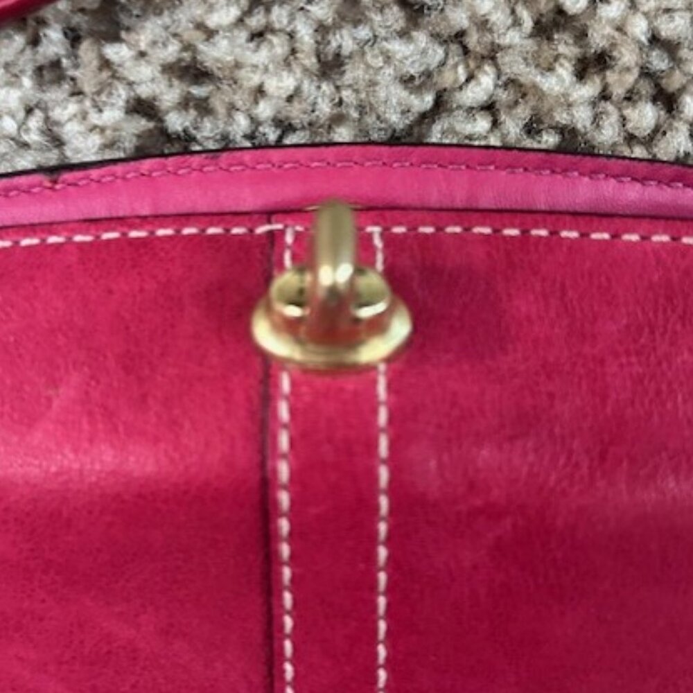 Hot Pink Coach Leather Wristlet - Picture 4 of 8